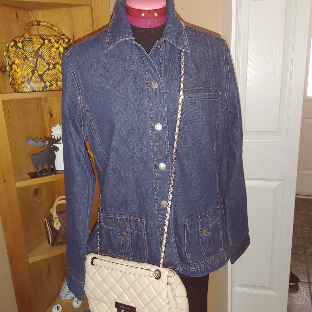 Northern Reflections snap button Jean Jacket - Picture 5 of 9